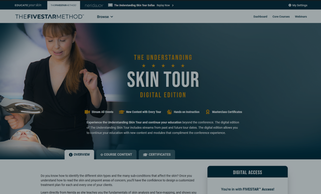 The UST Digital Edition course website with Nerida Joy