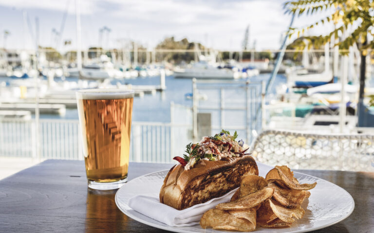 Breakfast with a waterfront view at Marina del Rey Hotel